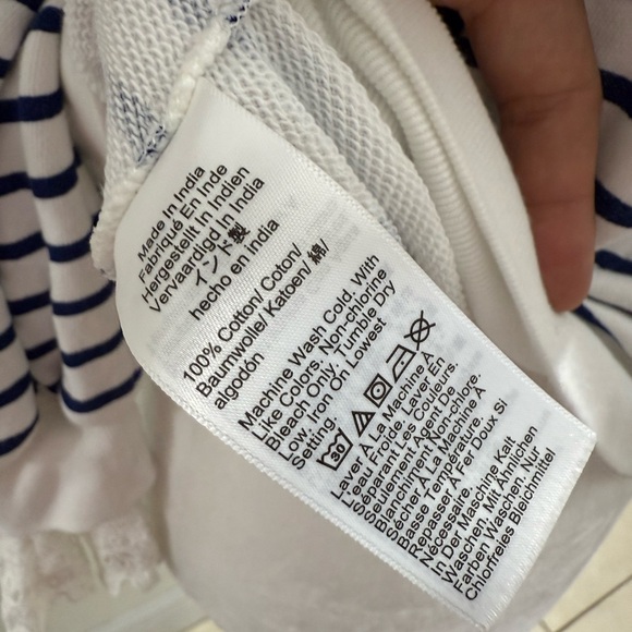 J. CREW French terry sweatshirt with lace trim Size M NWOT $118 BT719 - Picture 12 of 12